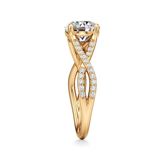 Twist Prong Set Basket Marquise Engagement Ring