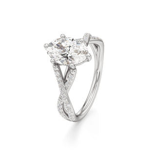 Twist Prong Set Six Prong Marquise Engagement Ring