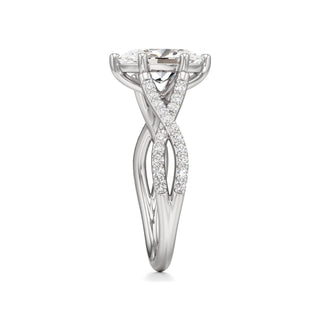 Twist Prong Set Six Prong Marquise Engagement Ring