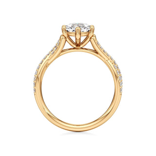 Twist Prong Set Six Prong Marquise Engagement Ring