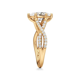Twist Prong Set Six Prong Marquise Engagement Ring