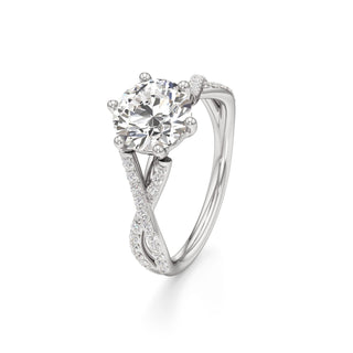 Twist Prong Set Six Prong Marquise Engagement Ring