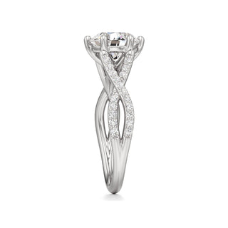 Twist Prong Set Six Prong Marquise Engagement Ring
