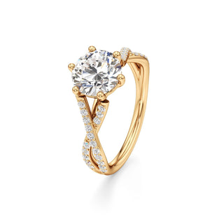 Twist Prong Set Six Prong Marquise Engagement Ring