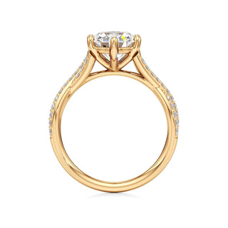 Twist Prong Set Six Prong Marquise Engagement Ring