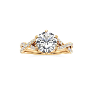 Twist Prong Set Six Prong Marquise Engagement Ring