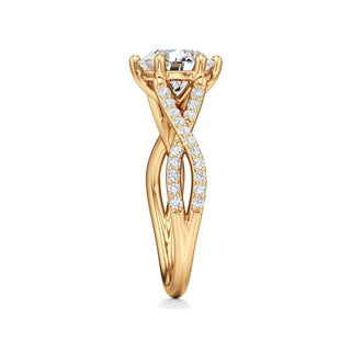 Twist Prong Set Six Prong Marquise Engagement Ring