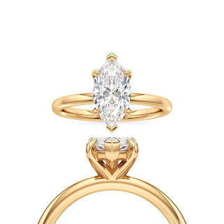 Valeria Round Hidden Halo Solitaire