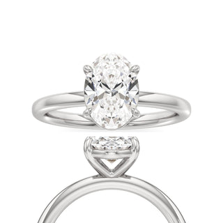 Valeria Round Hidden Halo Solitaire