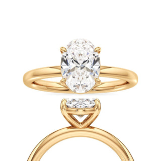 Valeria Round Hidden Halo Solitaire