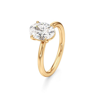 Valeria Round Hidden Halo Solitaire