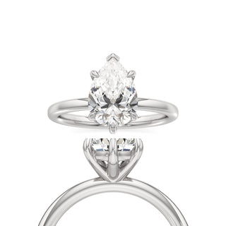 Valeria Round Hidden Halo Solitaire