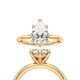 Valeria Round Hidden Halo Solitaire