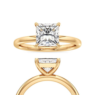 Valeria Round Hidden Halo Solitaire