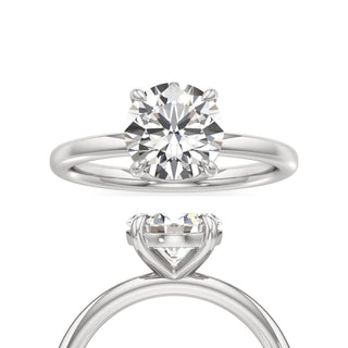 Valeria Round Hidden Halo Solitaire