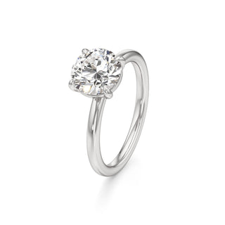 Valeria Round Hidden Halo Solitaire