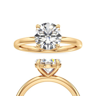 Valeria Round Hidden Halo Solitaire