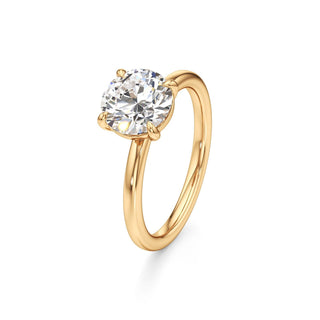 Valeria Round Hidden Halo Solitaire