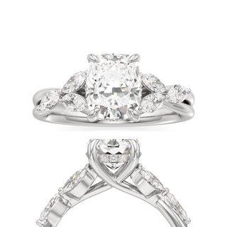 Viviana Round Marquise Side Stones