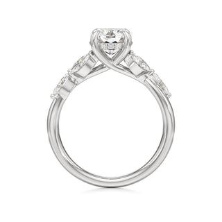 Viviana Round Marquise Side Stones