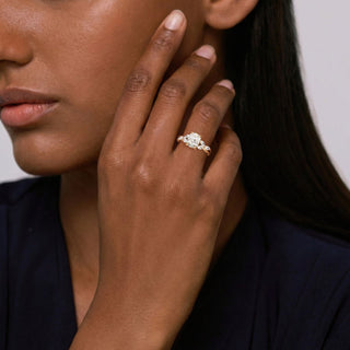 Viviana Round Marquise Side Stones