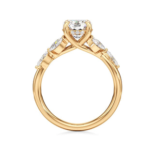 Viviana Round Marquise Side Stones