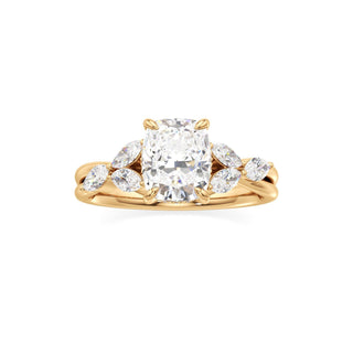 Viviana Round Marquise Side Stones