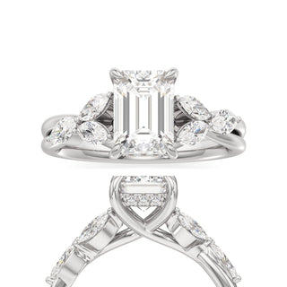 Viviana Round Marquise Side Stones