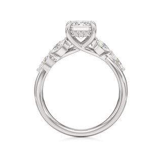 Viviana Round Marquise Side Stones
