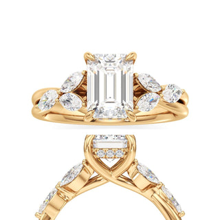 Viviana Round Marquise Side Stones