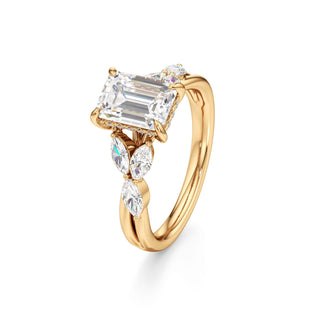 Viviana Round Marquise Side Stones