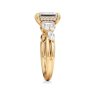 Viviana Round Marquise Side Stones