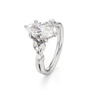 Viviana Round Marquise Side Stones
