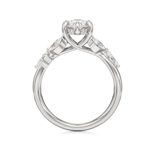 Viviana Round Marquise Side Stones