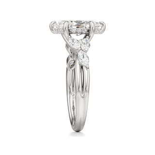 Viviana Round Marquise Side Stones