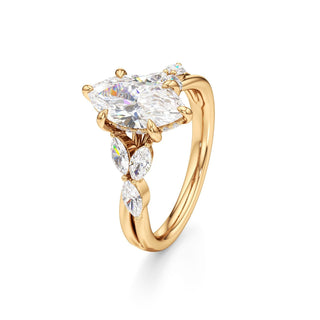 Viviana Round Marquise Side Stones