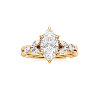 Viviana Round Marquise Side Stones