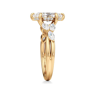 Viviana Round Marquise Side Stones