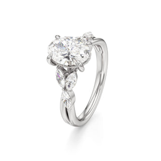 Viviana Round Marquise Side Stones