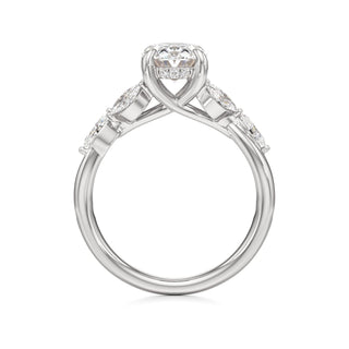 Viviana Round Marquise Side Stones