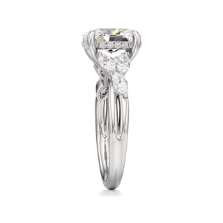 Viviana Round Marquise Side Stones