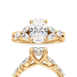 Viviana Round Marquise Side Stones