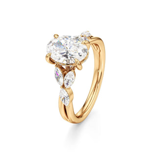 Viviana Round Marquise Side Stones