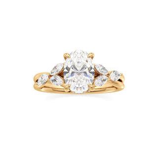 Viviana Round Marquise Side Stones