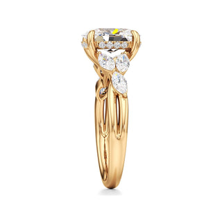 Viviana Round Marquise Side Stones