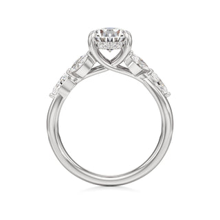 Viviana Round Marquise Side Stones