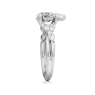Viviana Round Marquise Side Stones