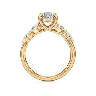 Viviana Round Marquise Side Stones