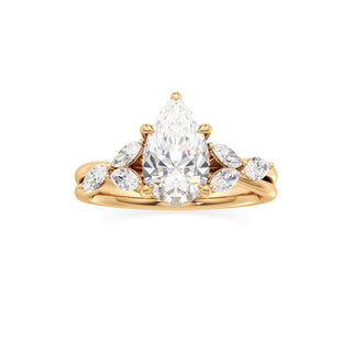 Viviana Round Marquise Side Stones
