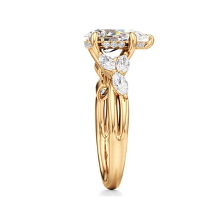 Viviana Round Marquise Side Stones